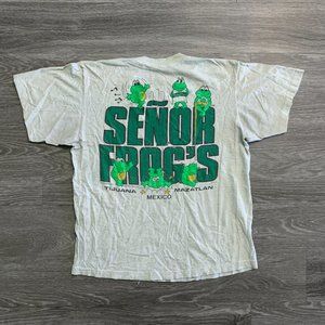 Vintage Señor Frogs Mexico Single Stitch Tourist Souvenir Shirt Sz. L